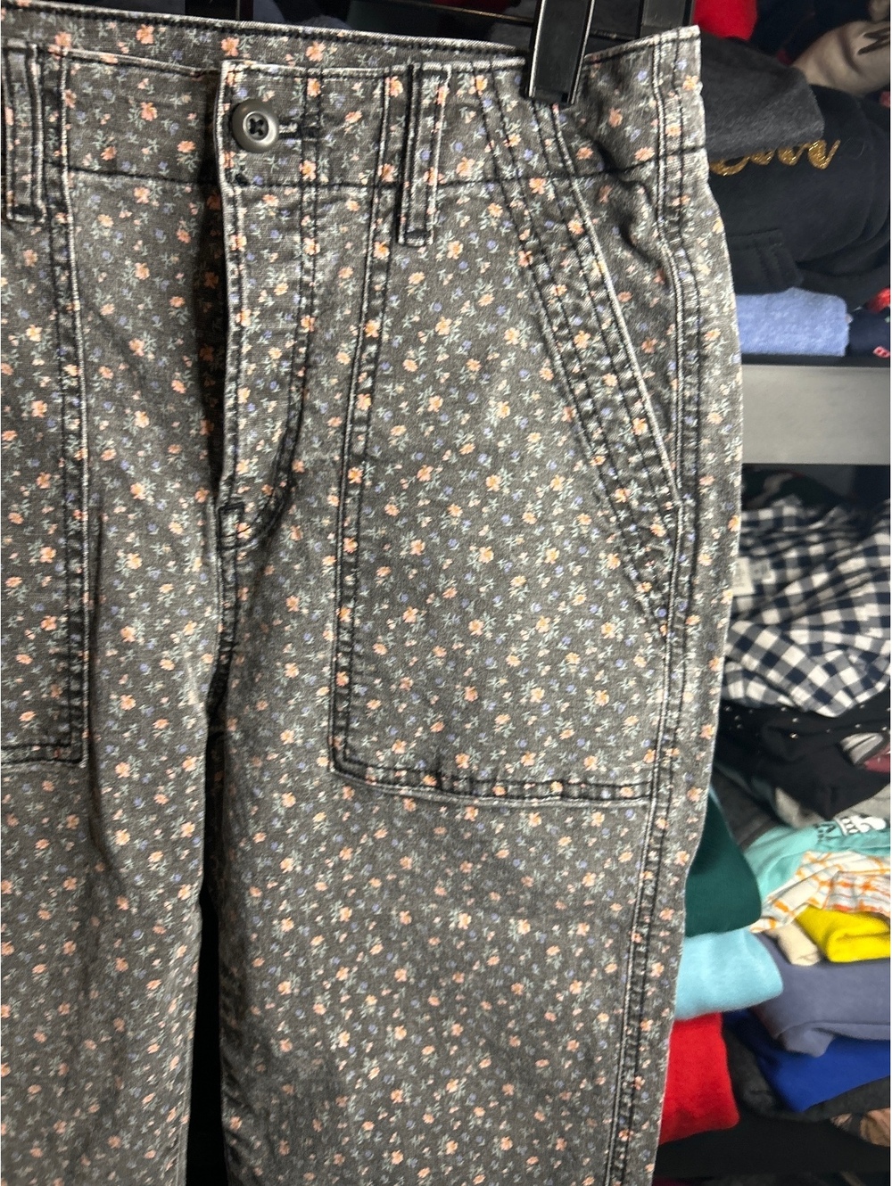 Floral Print Cargo Pants